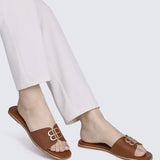 Toffee Comfy Sandals In BrownSandals - myballerine
