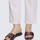 Toffee Comfy Sandals In BurgundySandals - myballerine