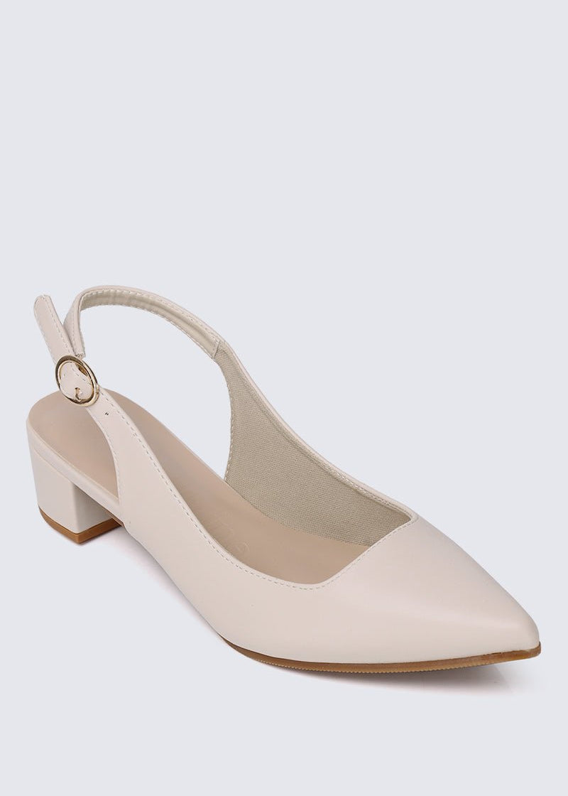 Valerie Comfy Heels In BeigeShoes - myballerine