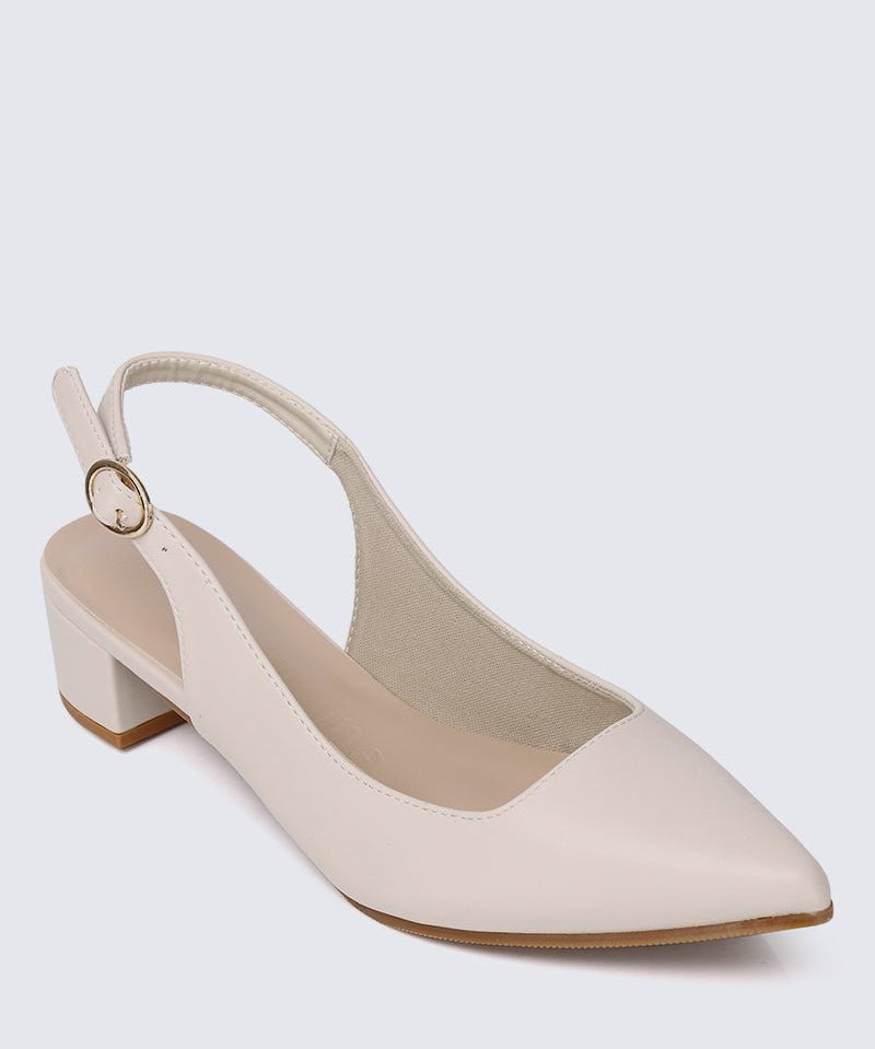 Valerie Comfy Heels In BeigeShoes - myballerine