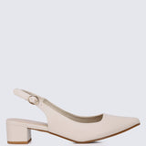 Valerie Comfy Heels In BeigeShoes - myballerine