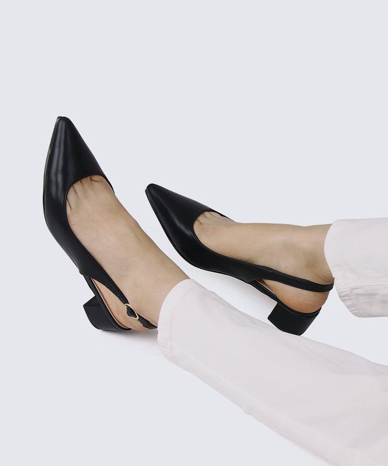 Valerie Comfy Heels In BlackShoes - myballerine