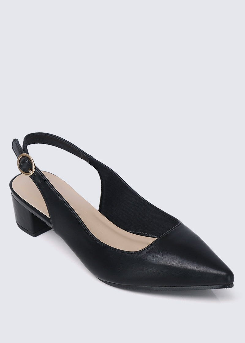 Valerie Comfy Heels In BlackShoes - myballerine