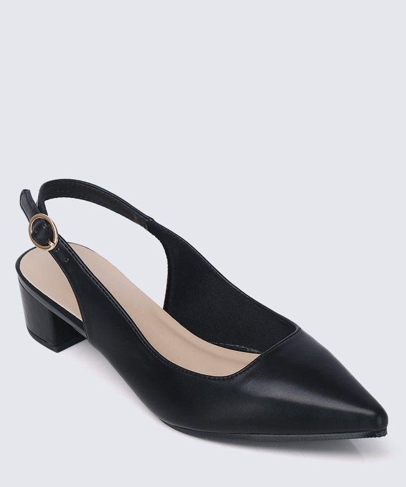 Valerie Comfy Heels In BlackShoes - myballerine