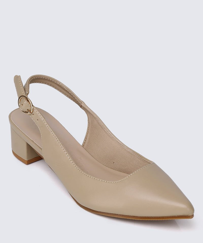 Valerie Comfy Heels In NudeShoes - myballerine