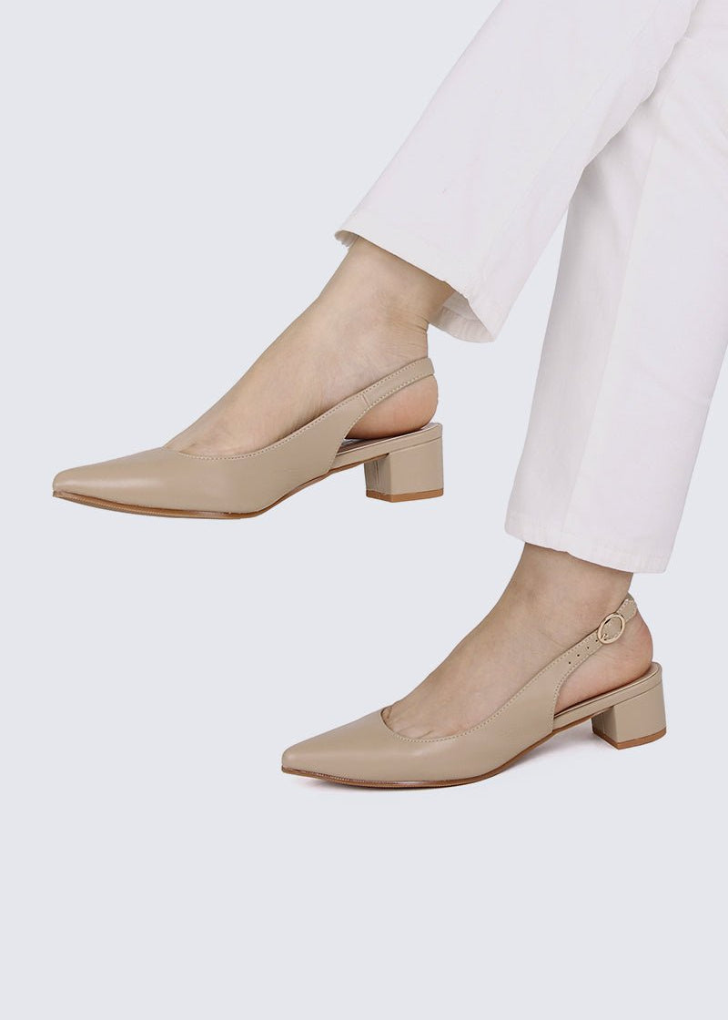 Valerie Comfy Heels In NudeShoes - myballerine