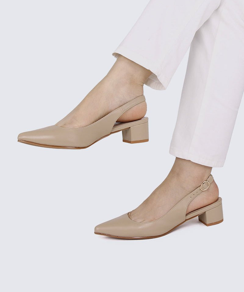 Valerie Comfy Heels In NudeShoes - myballerine