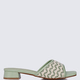 Vee Comfy Sandals In Sage GreenShoes - myballerine