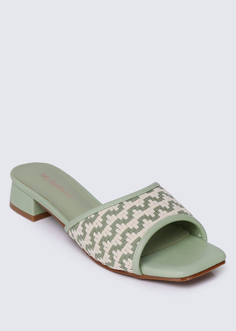 Vee Comfy Sandals In Sage GreenShoes - myballerine