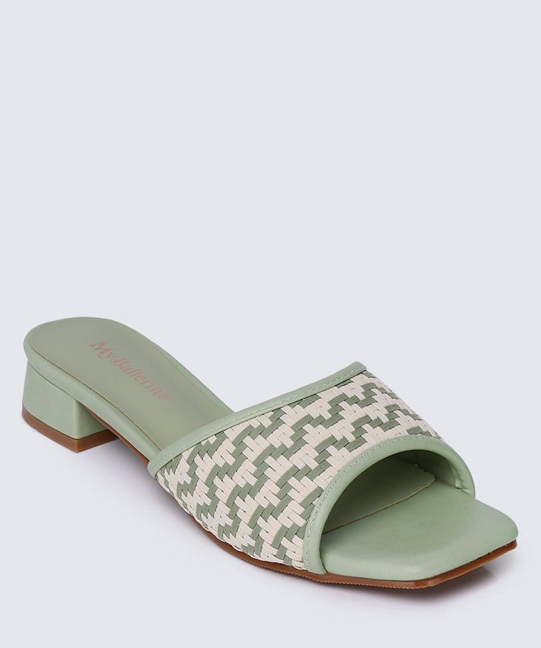 Vee Comfy Sandals In Sage GreenShoes - myballerine