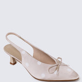 Velora Comfy Heels In NudeHeels - myballerine