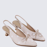 Velora Comfy Heels In NudeHeels - myballerine