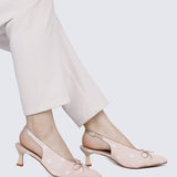 Velora Comfy Heels In NudeHeels - myballerine