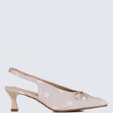 Velora Comfy Heels In NudeHeels - myballerine