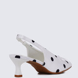Velora Comfy Heels In WhiteHeels - myballerine