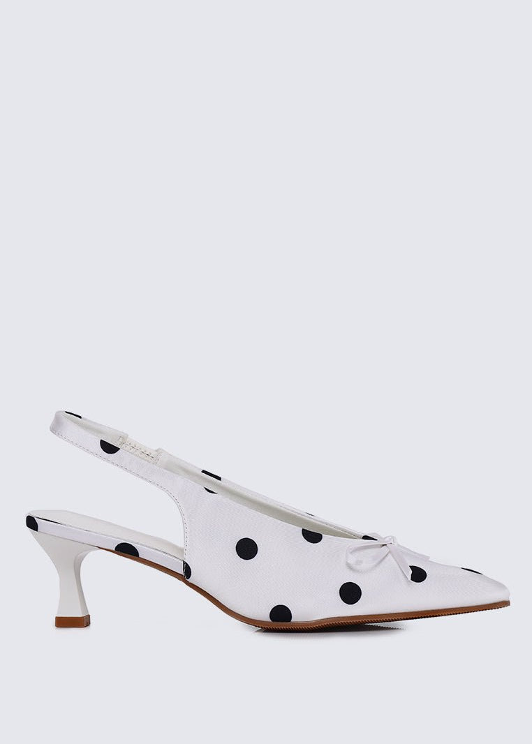 Velora Comfy Heels In WhiteHeels - myballerine