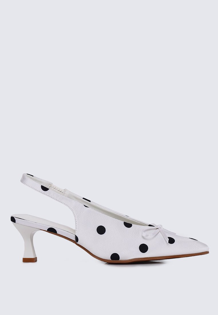 Velora Comfy Heels In WhiteHeels - myballerine