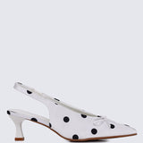 Velora Comfy Heels In WhiteHeels - myballerine