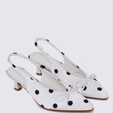 Velora Comfy Heels In WhiteHeels - myballerine