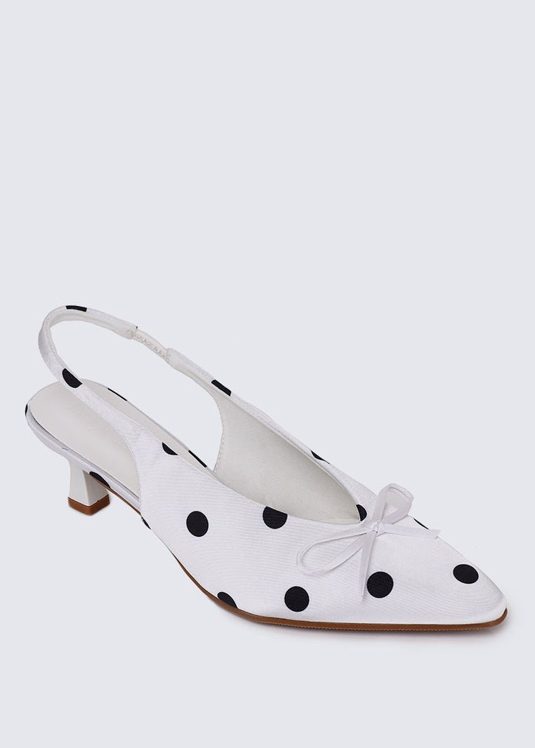 Velora Comfy Heels In WhiteHeels - myballerine