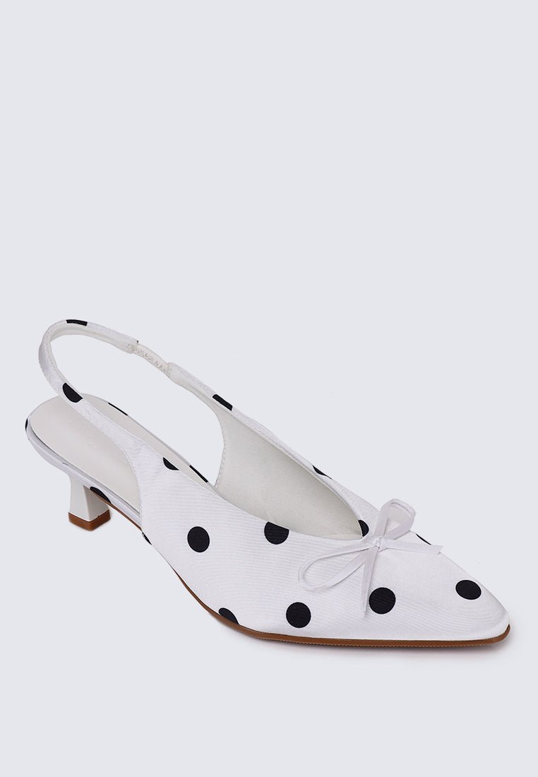 Velora Comfy Heels In WhiteHeels - myballerine