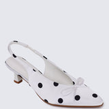 Velora Comfy Heels In WhiteHeels - myballerine