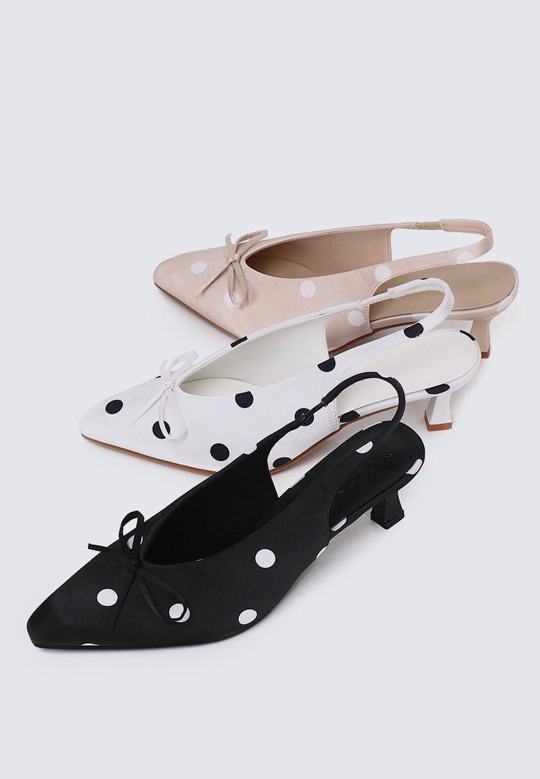 Velora Comfy Heels In WhiteHeels - myballerine