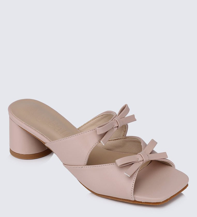 Venus Comfy Heels In NudeShoes - myballerine