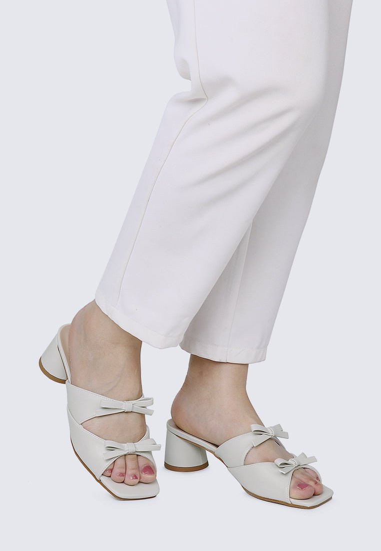 Venus Comfy Heels In Off WhiteShoes - myballerine