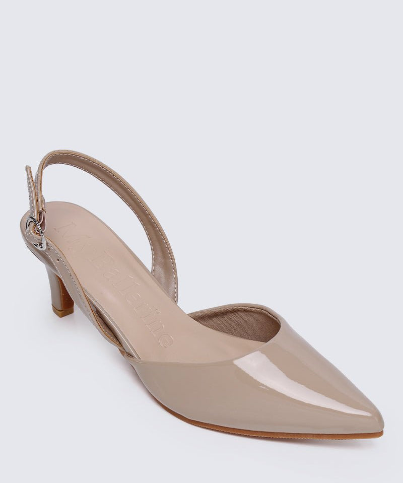 Vicky Comfy Heels In AlmondShoes - myballerine