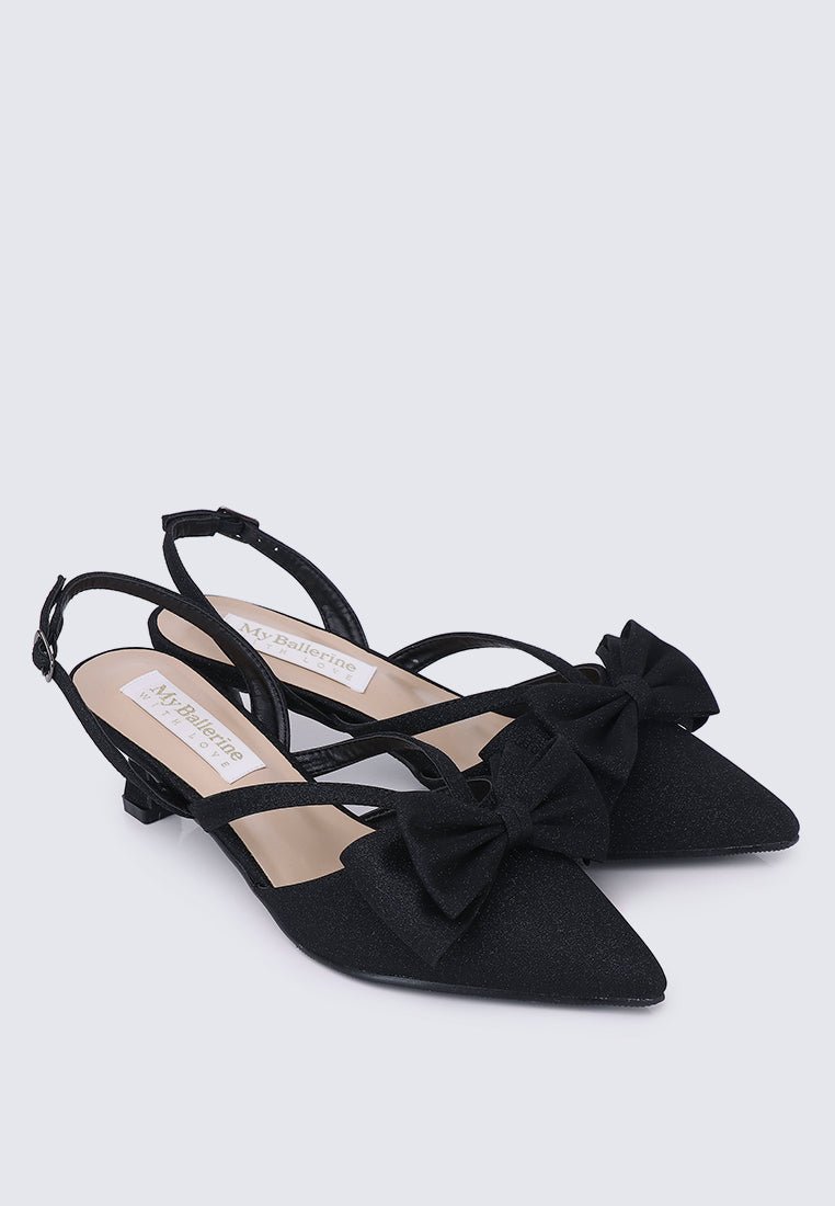 Viola Comfy Heels In BlackShoes - myballerine