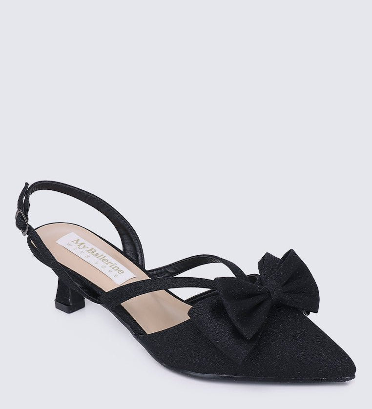 Viola Comfy Heels In BlackShoes - myballerine