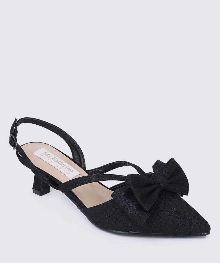 Viola Comfy Heels In BlackShoes - myballerine