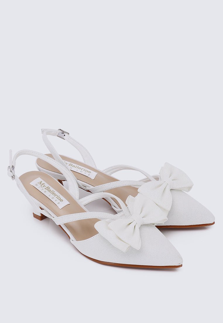 Viola Comfy Heels In IvoryShoes - myballerine