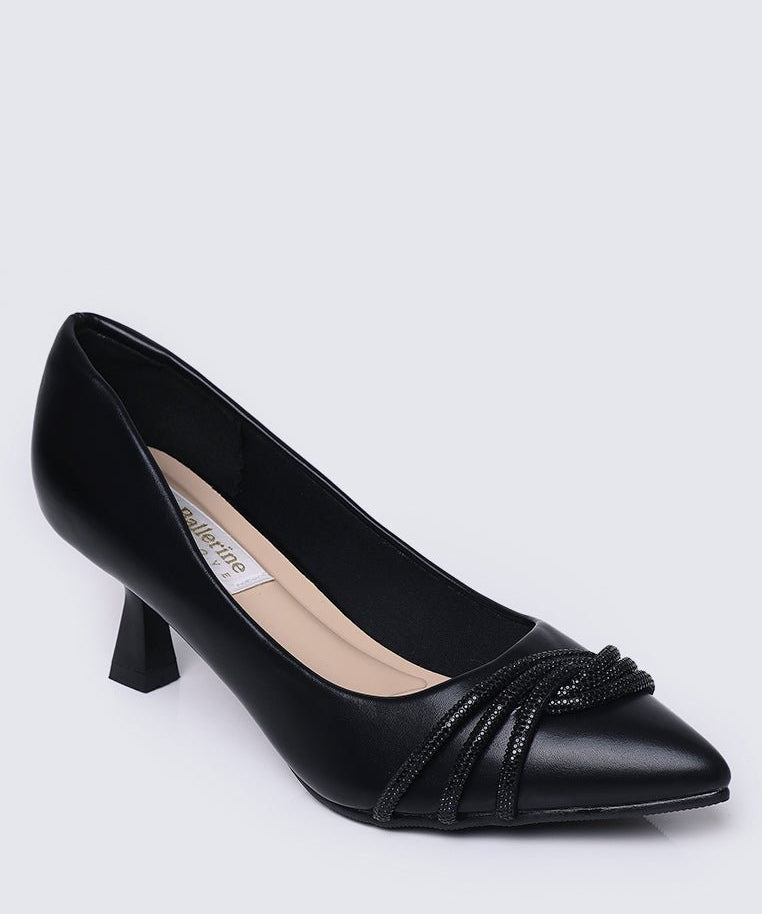 Virorica Comfy Pumps In BlackShoes - myballerine
