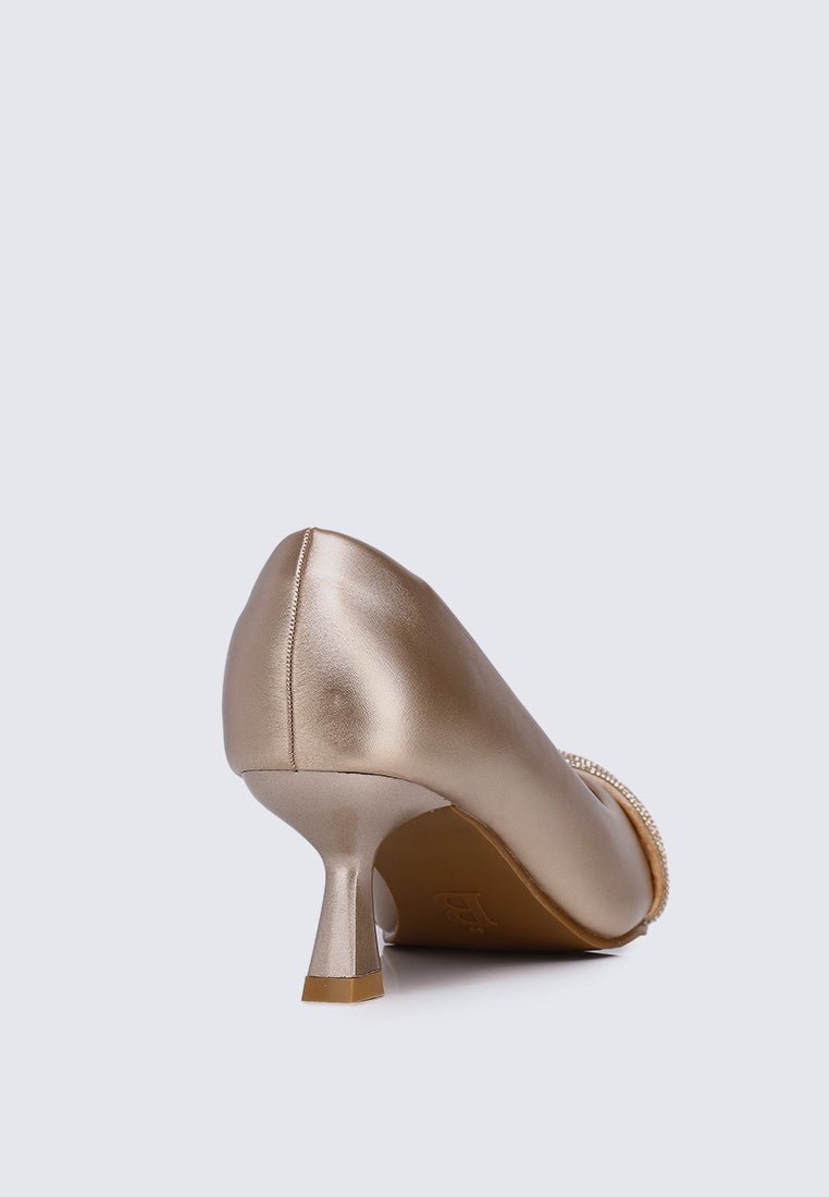 Virorica Comfy Pumps In Rose GoldPumps - myballerine