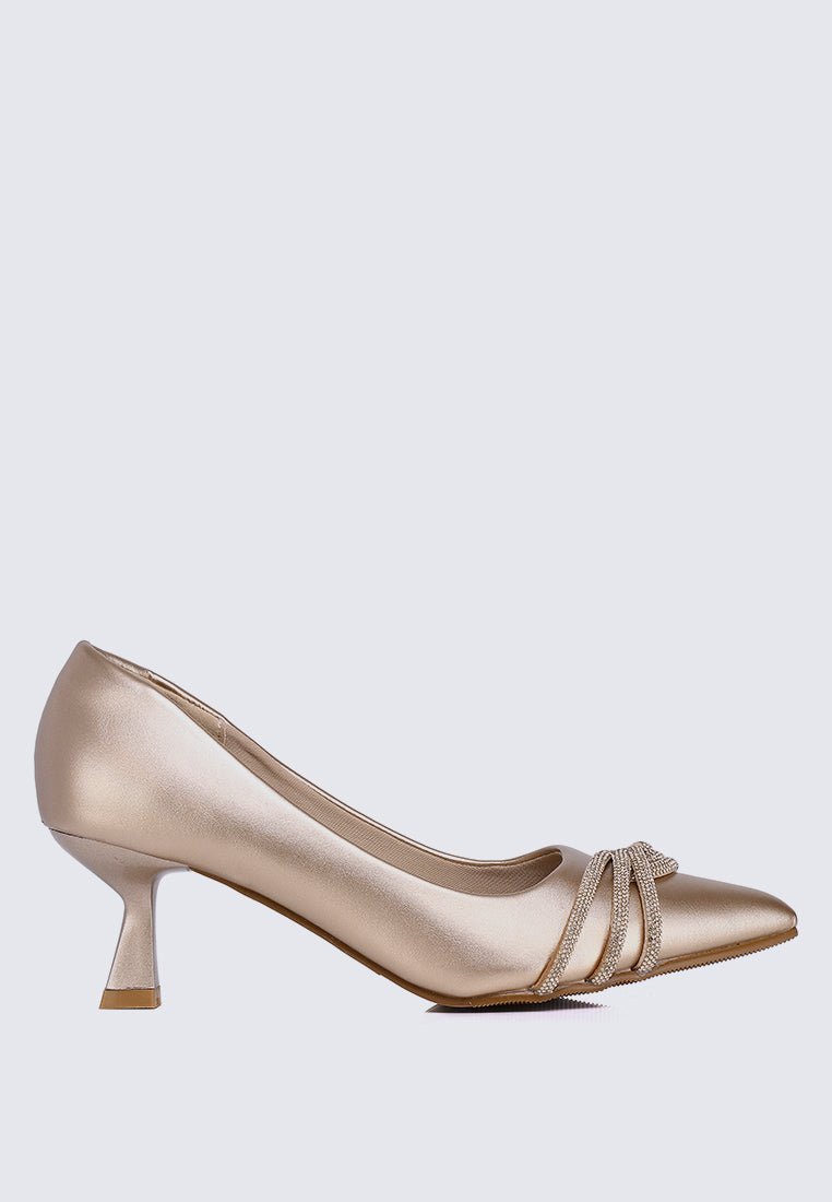 Virorica Comfy Pumps In Rose GoldPumps - myballerine