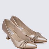 Virorica Comfy Pumps In Rose GoldShoes - myballerine