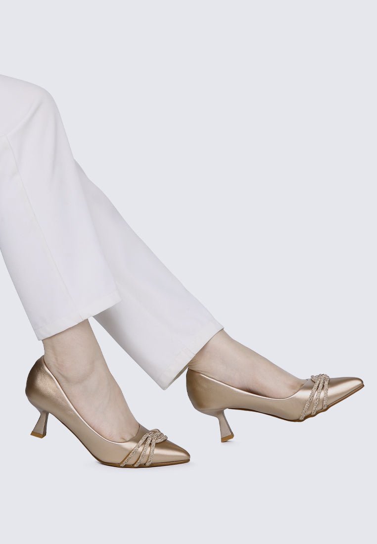 Virorica Comfy Pumps In Rose GoldShoes - myballerine