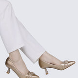 Virorica Comfy Pumps In Rose GoldShoes - myballerine