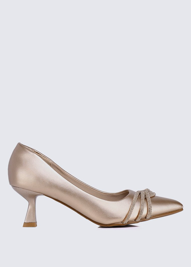 Virorica Comfy Pumps In Rose GoldShoes - myballerine
