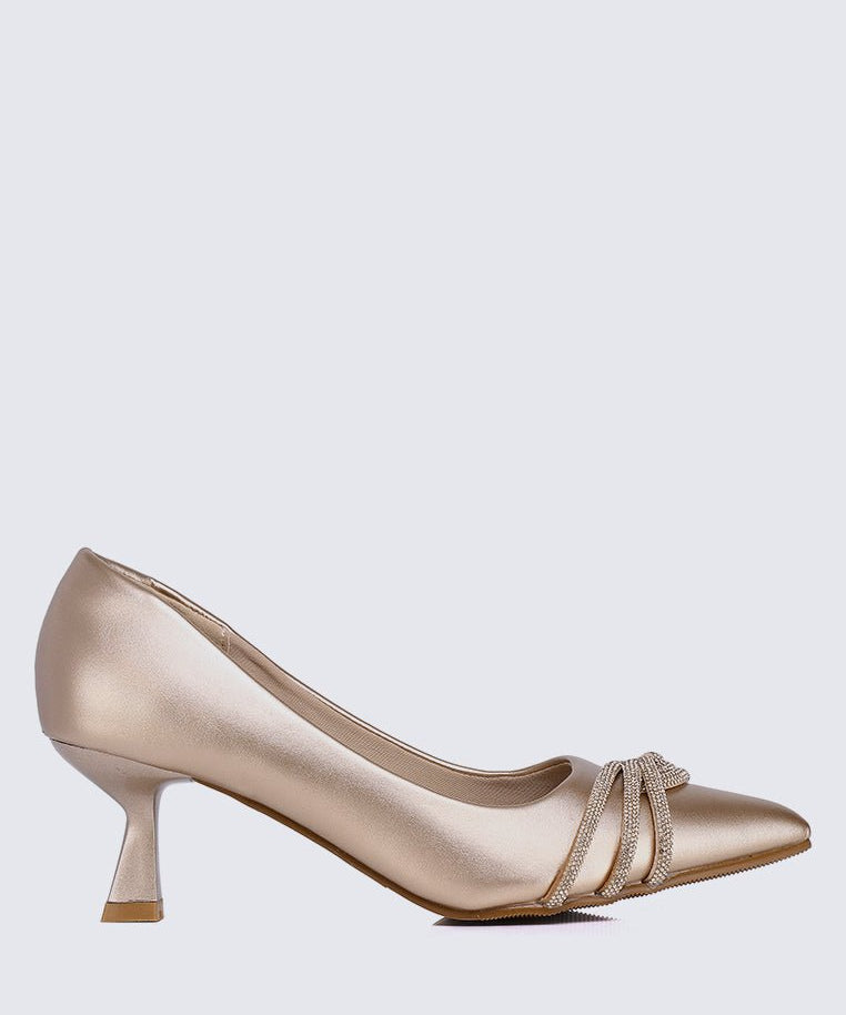 Virorica Comfy Pumps In Rose GoldShoes - myballerine
