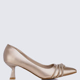 Virorica Comfy Pumps In Rose GoldShoes - myballerine