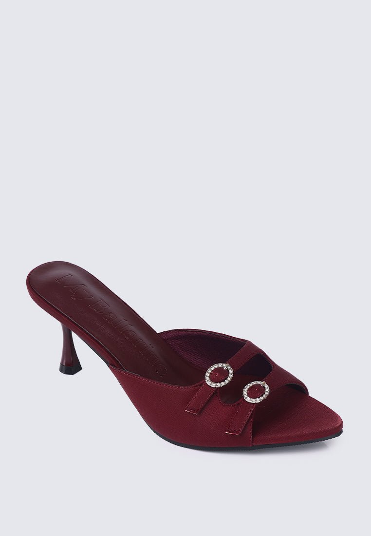 Vivara Comfy Heels In MaroonHeels - myballerine