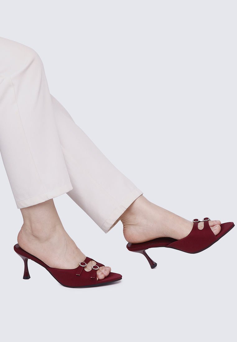 Vivara Comfy Heels In MaroonHeels - myballerine