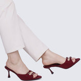 Vivara Comfy Heels In MaroonHeels - myballerine