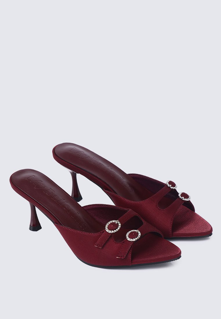 Vivara Comfy Heels In MaroonHeels - myballerine