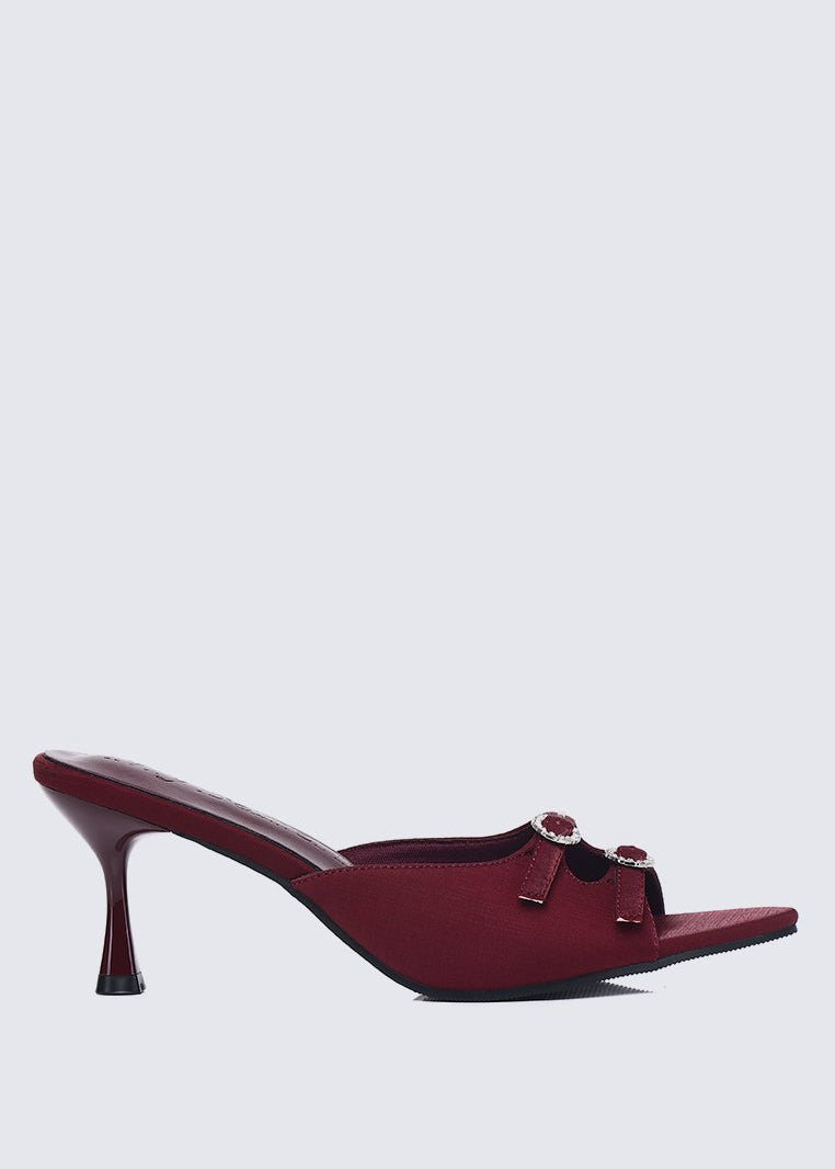 Vivara Comfy Heels In MaroonHeels - myballerine