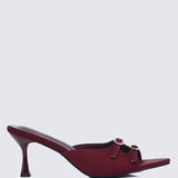 Vivara Comfy Heels In MaroonHeels - myballerine