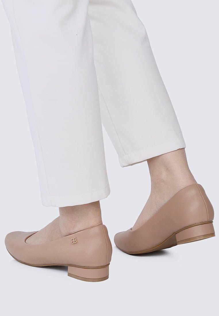 Vyan Comfy Pumps In Almond - myballerine